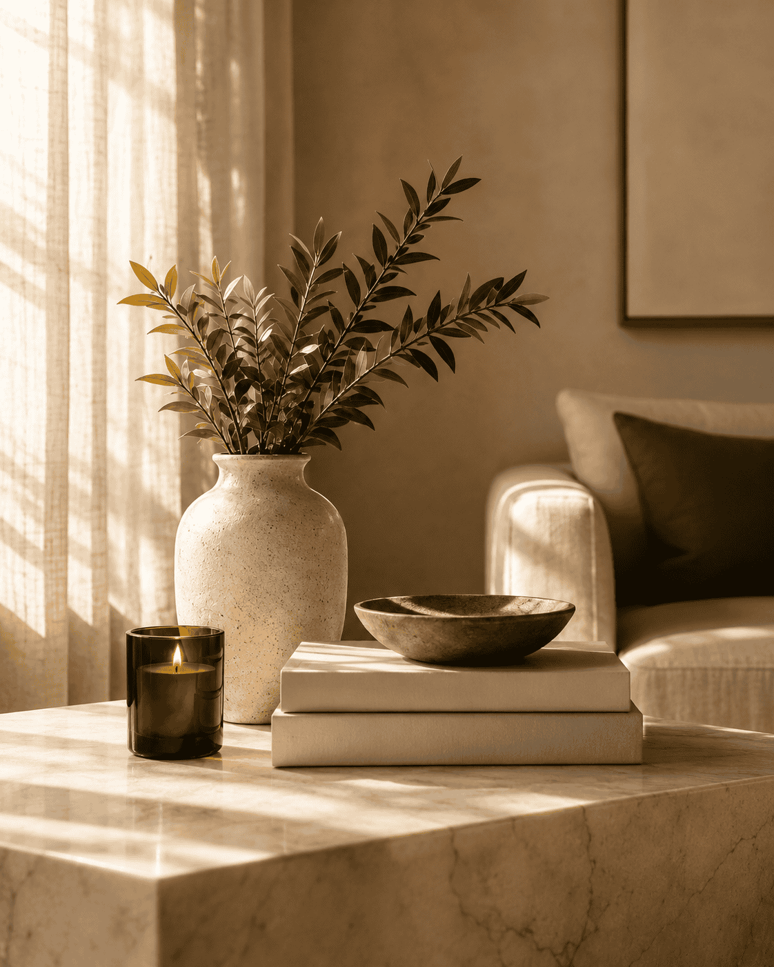 Warm textured corner detail